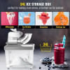 Commercial Ice Crusher, Snow Cone Machine 180 kg/H Snow Cone Maker, Silver