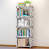 1pc Simple Bookshelf, Floor Desk Bookcase Simple Modern Student Storage Rack, Storage Combination Cabinet, Newspaper Rack