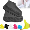 1 Pair Waterproof Non-slip Silicone Shoe Covers Reusable Outdoor Rainy Day Protectors Cover High Elastic Unisex Rain Boots