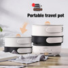 Folding Electric Pot Rice Cooker Mini Multicooker Portable Hot Food Noodle Cooking Machine Pan For Travel Kitchen Home appliance