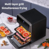 Electric Air Fryer 10 L Large Capacity Convection Oven Deep Fryer Without Oil Kitchen 360°Baking Viewable Window Home Appliance