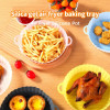 Round Air Fryer Accessories Silicone Air Fryers Oven Baking Tray Kitchen Reusable Cooking Grill Pan Basket Home Appliances