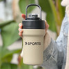 Travel 680ML Double Drink Thermos Portable Vacuum Vacuum Flask Pipette Cup Water Bottle Sports Cup Outdoor Travel Cup Coffee Cup