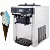 Commercial 2+1 Flavors Ice Cream Maker 2200W 20-28L per Hour Soft Serve Ice Cream Machine with LED Display Auto Clean