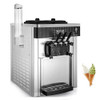 Commercial 2+1 Flavors Ice Cream Maker 2200W 20-28L per Hour Soft Serve Ice Cream Machine with LED Display Auto Clean