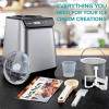 Automatic Ice Cream Maker Machine, No Pre-freezing Necessary with Built-in Compressor, Stainless Steel Gelato Maker