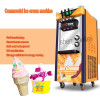 110V 220V Commercial Soft Ice Cream Machine With Compressor 18L/H 3 Flavors Electric Vertical Automatic Ice Cream Maker 2100W