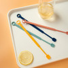 4PCS Silicone Stirring Rod Long Handle Reusable Coffee Tea Juice Stirrer