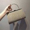 2023 New Luxy Moon Women Handbag Luxury Apricot Evening Clutch Bag Party Chain Shoulder Bag Female Sequin Wedding Purse Bag