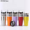 30oz Tumbler Vacuum Insulation Travel Coffee Mug Insulated Stainless Steel Thermal Water Bottle With Straw Copo Termico Termos