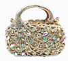 AB Crystal Evening Bag Gold Metal Diamond Dinner Handbags For Lady Rhinestone Clutches Shoulder Handbags Phone Party Prom Purses