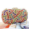 KHNMEET Luxury Party Purse Multicolor Box Clutch Bags for Women's Evening Bags Red Banquet Handbags sm168
