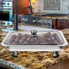 Steel Buffet Serving Dish Canteen Tray Food Holding Plate Simple Stainless Pan Fruit Server