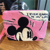 Disney Mickey's New Women's Coin Purse Luxury Brand Women's Embroidery Hand Bag Large -capacity Cartoon Storage Bag Cosmetic Bag