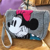 Disney Mickey's New Women's Coin Purse Luxury Brand Women's Embroidery Hand Bag Large -capacity Cartoon Storage Bag Cosmetic Bag