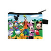 2023 Disney Mickey Mouse Wallet for Women Minnie Cartoon Coin Purse Portable ID Card Holders Kawaii Polyester Key Storage Bag