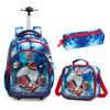 Children School Rolling Backpack 3 pcs Students Kids Wheeled Backpack For Boys School Trolley Bag With Wheels School Backpack