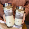 TYESO Thermal Bottle with Straw 304 Stainless Steel Coffee Mug Double Thermos Water Bottle Vacuum Flask Insulated Travel Car Cup