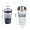 TYESO Thermal Bottle with Straw 304 Stainless Steel Coffee Mug Double Thermos Water Bottle Vacuum Flask Insulated Travel Car Cup