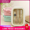 1~10PCS Lunch Box 3 Colors Available Not Afraid Of Loosening Wheat Straw Lunch Box Bento Box Transparent Lid Lunch Box