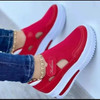 Red Casual Shoes Women Breathable Mesh Sandals Fashion Brand Summer Women Sandals Platform Vulcanized Shoes Femme New Sneakers