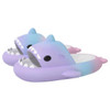 Cute Gradient Shark Slippers Women Men Outside Sandals Indoor Slides Couples Summer Shoes Parents Kids Soft EVA Beach Flip Flops