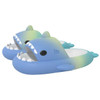 Cute Gradient Shark Slippers Women Men Outside Sandals Indoor Slides Couples Summer Shoes Parents Kids Soft EVA Beach Flip Flops