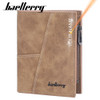 Baellerry New Short Men Wallets Name Customized Simple Card Holder Brand Male Wallet PU Leather Coin Pocket Luxury Men's Purse