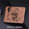 Picture Wallet Custom Engraving Wallet Frosted Retro Multifunction Wallets Multi Card Holder Leisure Coin Bag Father's Day Gift