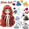 30cm DBS Blyth 7 Moveable Joints Girl's Dress 3D Eyes Toy with Clothes Kids Toys for Girl Children Gift