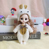 17cm BJD Doll and Clothes Multiple Removable Movable Joints Mini Girl Doll 3D Eyes Doll Girl Dress Up Birthday Gifts