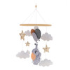 Crib Mobile Bed Bell Wooden Baby Rattles Soft Felt Cartoon Animal Bed Bell Newborn Music Box Hanging Toy Crib Bracket Baby Gifts