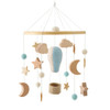 Crib Mobile Bed Bell Wooden Baby Rattles Soft Felt Cartoon Animal Bed Bell Newborn Music Box Hanging Toy Crib Bracket Baby Gifts