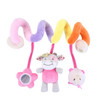 Car Seat Toys Infant Baby Fox Spiral Plush Activity Hanging Stroller Bar Crib Bassinet Mobile with Music BB Squeaker and Rattles