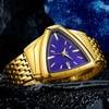 Triangle Men Sports Quartz Watch For Male Clock Golden Date Men Wrist Watches For Relogio Masculino Stainless Steel Band