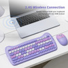 Colors Cute 2.4G Wireless Keyboard Mouse Combo for Computer Laptop Korea/English Wireless Keyboard and Mouse Set Cat Shape