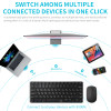 Rapoo 9000M Mini Multi-Mode Silent Wireless Alloy Base Keyboard Optical Mouse Combo Connect to 3 Devices English/Russian Layout