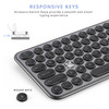 2.4G Wireless Keyboard and Mouse Combo Ergonomic Keyboard with Round Keys USB Mouse for Windows Laptop PC Notebook