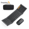 ProtoArc XKM01 Tri-Fold Bluetooth Wireless Keyboard and Mouse Combo Protable Slim 2.4g Full Size 105 Key Foldable Keyboards