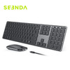 Seenda Wireless Bluetooth Keyboard and Mouse Combo Multi-Device Rechargeable Slim Keyboards and Mice for Win MacBook Pro Air