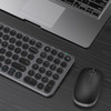 Jelly Comb Wireless Keyboard and Mouse Combo 2.4G Slim Ergonomic Quiet Keyboard and Mouse with Round Keys for Windows Laptop PC