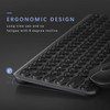 Jelly Comb Wireless Keyboard and Mouse Combo 2.4G Slim Ergonomic Quiet Keyboard and Mouse with Round Keys for Windows Laptop PC