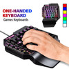 SeynLi RGB Keyboard And Mouse Set One-Handed Gaming Keyboard Mouse Mini Keypad Combo for Laptop PC Mobile Phone Game Controller