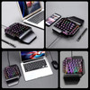 SeynLi RGB Keyboard And Mouse Set One-Handed Gaming Keyboard Mouse Mini Keypad Combo for Laptop PC Mobile Phone Game Controller