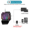SeynLi RGB Keyboard And Mouse Set One-Handed Gaming Keyboard Mouse Mini Keypad Combo for Laptop PC Mobile Phone Game Controller
