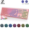Wireless Keyboard and Mouse Combo Backlit Rechargeable Wireless Keyboard Set USB Cordless Combo for Computer Mac PC Laptop