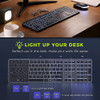 Backlight Wireless Keyboard and Mouse Combo 2.4G USB Silent Keyboard Set Rechargeable Full-Size Slim Keyboard & Mouse Set