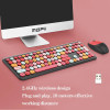 Wireless Keyboard and Mouse Combo,Colorful Retro Typewriter Keyboard,Cute Key Wireless Keyboard Mouse Set for PC Laptop Computer