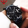 NIBOSI Mens Watches Top Brand Luxury Fashion Quartz Watch Men Sport Stainless Steel Waterproof Chronograph Wristwatches for Men