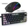 Game Keyboard and Mouse Combos Mechanical Gaming Keyboard and Mouse Backlit RGB Wired Rechargeable Silent Keyboard Mouse Set for